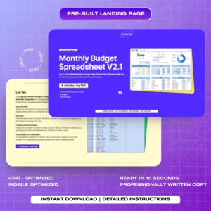 Monthly Budget Planning Spreadsheet